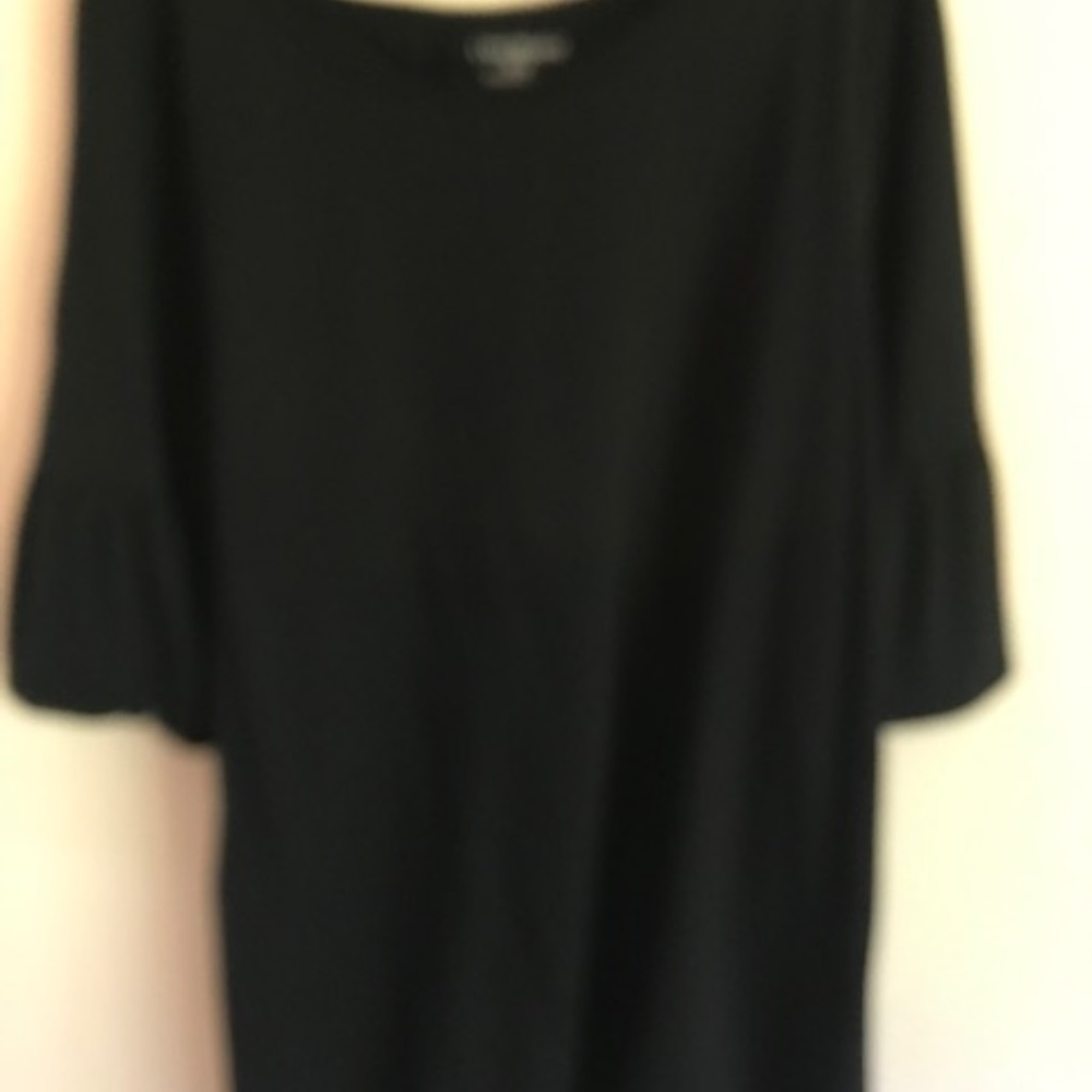 Lane Bryant black top with bell sleeves